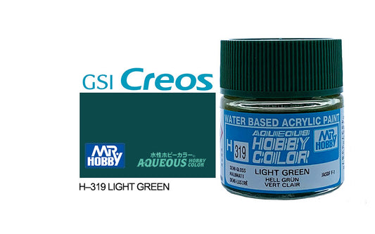Mr Hobby (Gunze) Aqueous Semi Gloss LIGHT GREEN 10ml H319