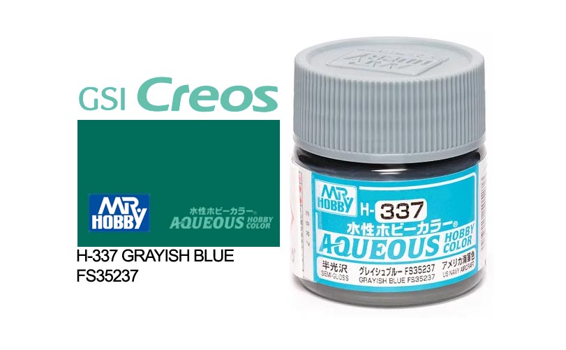 Mr Hobby (Gunze) Aqueous Semi Gloss GREYISH BLUE FS 35237 10ml H337