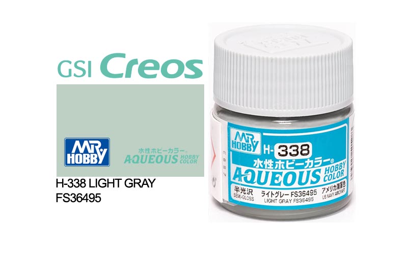 Mr Hobby (Gunze) Aqueous Semi Gloss LIGHT GREY FS 36495 10ml H338