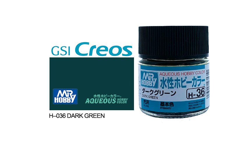 Mr Hobby (Gunze) Aqueous Gloss DARK GREEN 10ml H036