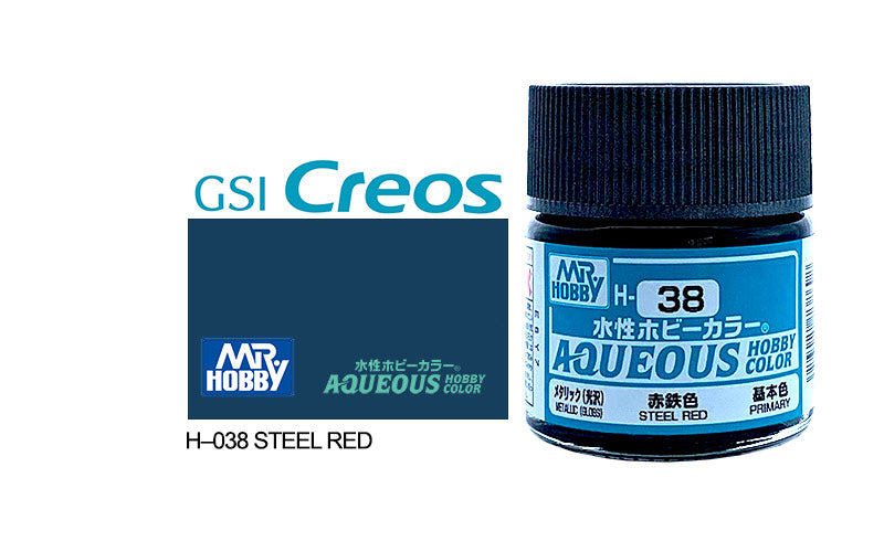 Mr Hobby (Gunze) Aqueous Gloss STEEL RED 10ml H038