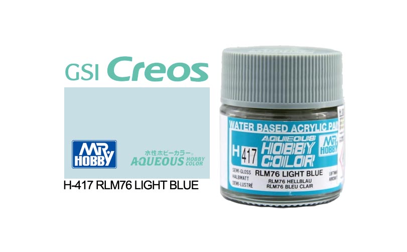 Mr Hobby (Gunze) Aqueous Semi Gloss RLM76 LIGHT BLUE 10ml H417