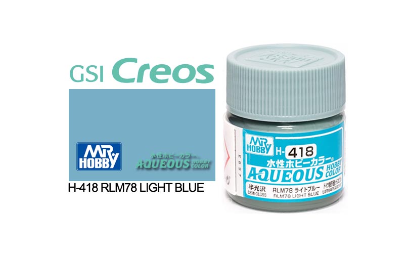 Mr Hobby (Gunze) Aqueous Semi Gloss RLM78 LIGHT BLUE 10ml H418