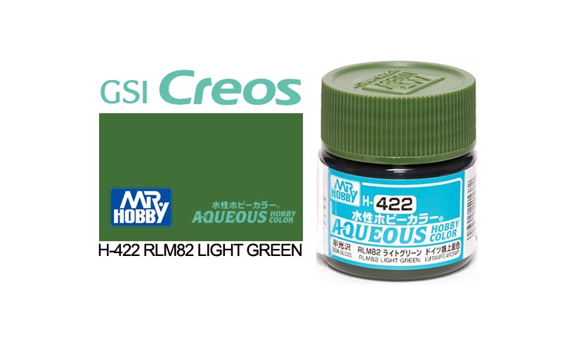 Mr Hobby (Gunze) Aqueous Semi Gloss RLM82 LIGHT GREEN 10ml H422