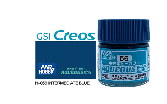 Mr Hobby (Gunze) Aqueous Semi Gloss INTERM BLUE 10ml H056