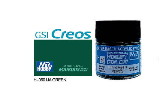 Mr Hobby (Gunze) Aqueous Semi Gloss IJA GREEN 10ml H060