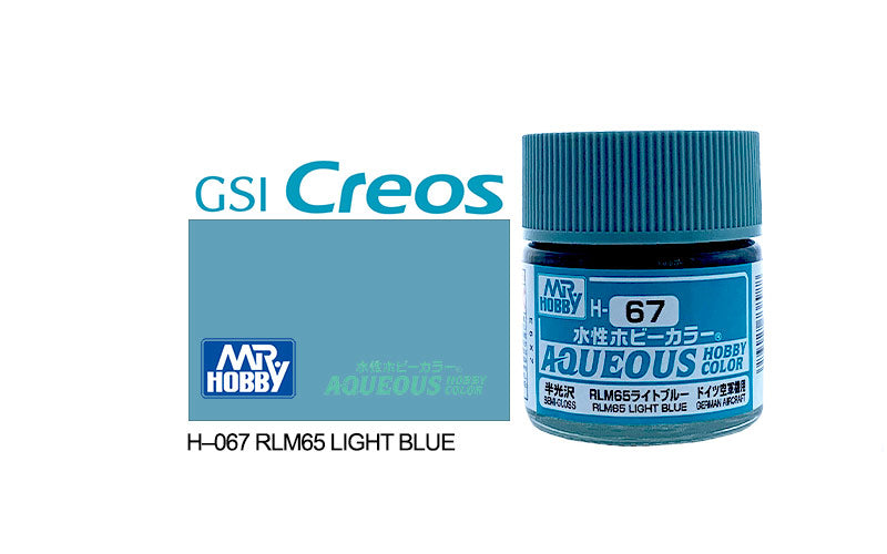 Mr Hobby (Gunze) Aqueous Semi Gloss RLM65 LIGHT BLUE 10ml H067