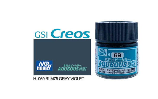 Mr Hobby (Gunze) Aqueous Semi Gloss RLM75 GREY VIOLET 10ml H069