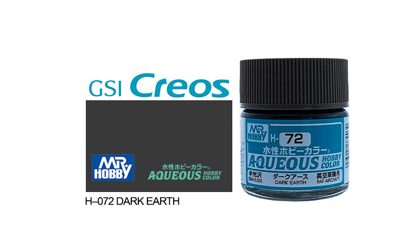 Mr Hobby (Gunze) Aqueous Semi Gloss DARK EARTH 10ml H072