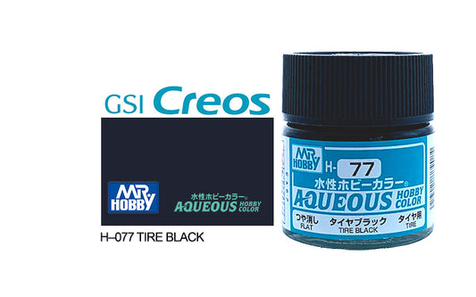Mr Hobby (Gunze) Aqueous Flat TYRE/TIRE BLACK 10ml H077