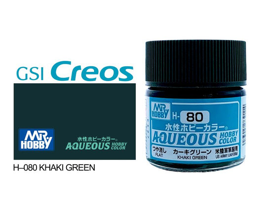 Mr Hobby (Gunze) Aqueous Flat KHAKI GREEN 10ml H080