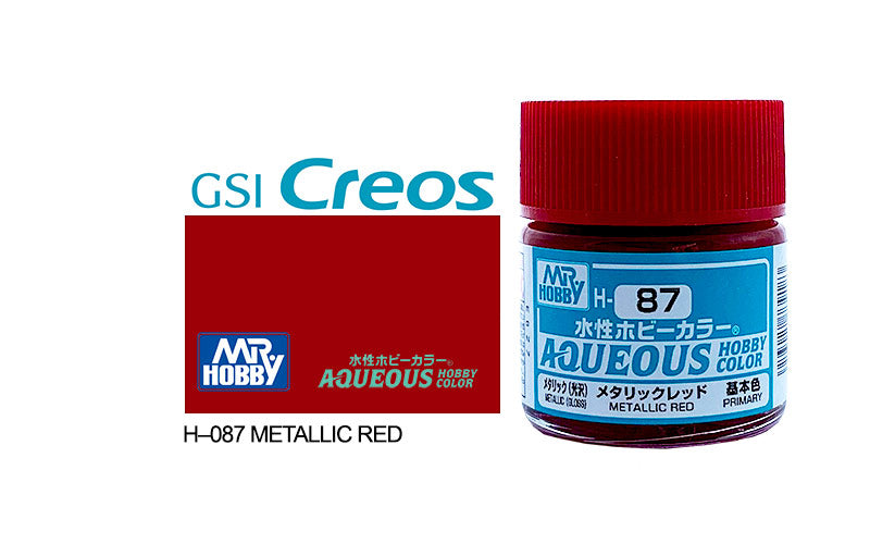Mr Hobby (Gunze) Aqueous Gloss Metallic RED 10ml H087