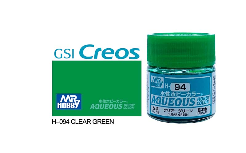 Mr Hobby (Gunze) Aqueous Gloss CLEAR GREEN 10ml H094
