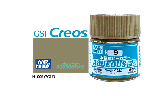 Mr Hobby (Gunze) Aqueous Gloss Metallic GOLD 10ml H009