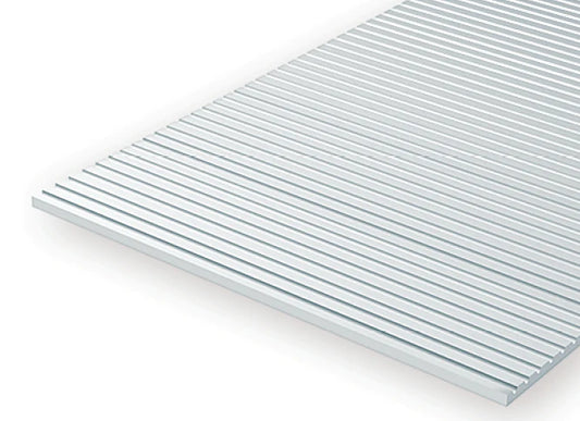 Evergreen White Polystyrene 0.020"(0.50mm) Freight Car Siding 0.020" / 0.5mm x 35cm (1pce) 2020