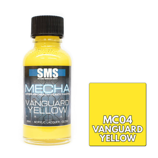 SMS Mecha Colour Premium Acrylic Lacquer VANGUARD YELLOW 30ml MC04