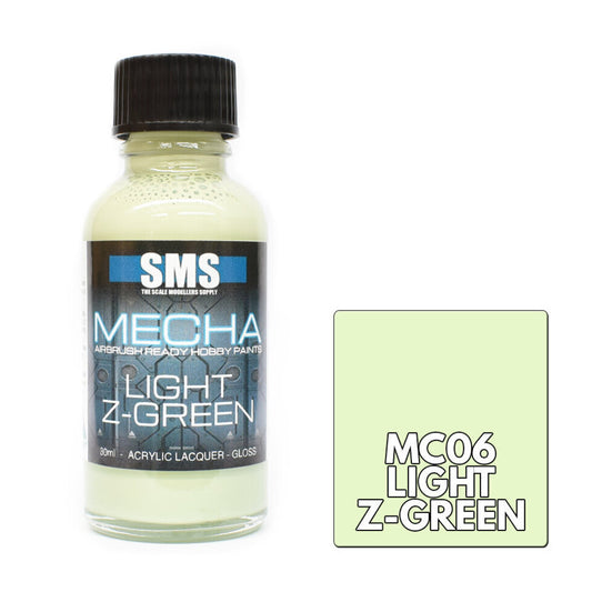 SMS Mecha Colour Premium Acrylic Lacquer LIGHT Z-GREEN 30ml MC06