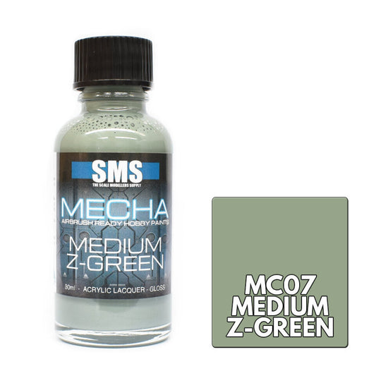 SMS Mecha Colour Premium Acrylic Lacquer MEDIUM Z-GREEN 30ml MC07