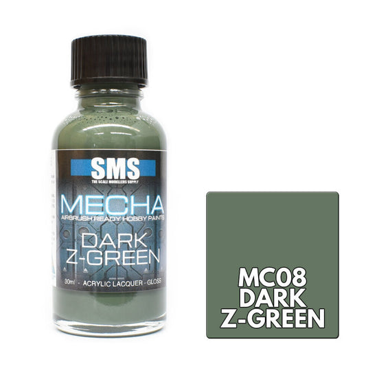 SMS Mecha Colour Premium Acrylic Lacquer DARK Z-GREEN 30ml MC08
