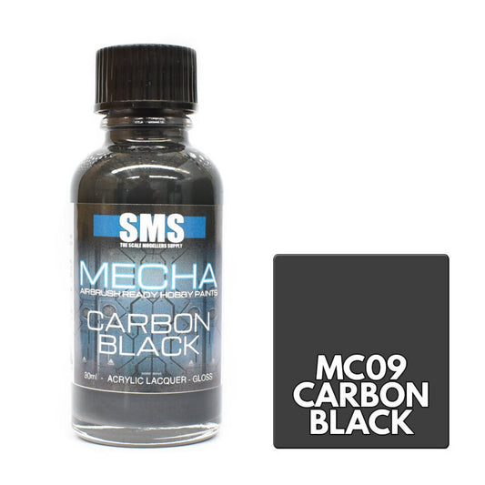 SMS Mecha Colour Premium Acrylic Lacquer CARBON BLACK 30ml MC09