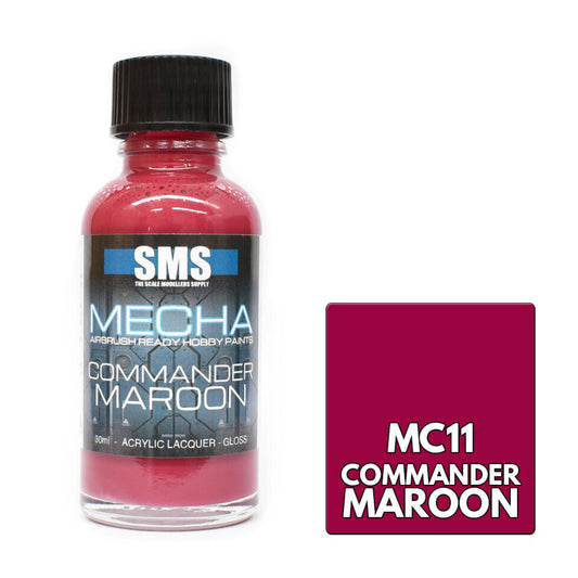 SMS Mecha Colour Premium Acrylic Lacquer COMMANDER MAROON 30ml MC11