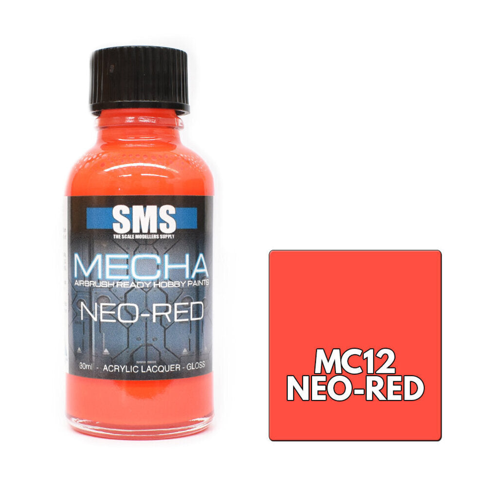 SMS Mecha Colour Premium Acrylic Lacquer NEO RED 30ml MC12