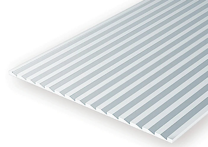 Evergreen White Polystyrene 0.060"(1.5mm) Novelty Siding 0.040" / 1.0mm x 35cm (1pce) 4062