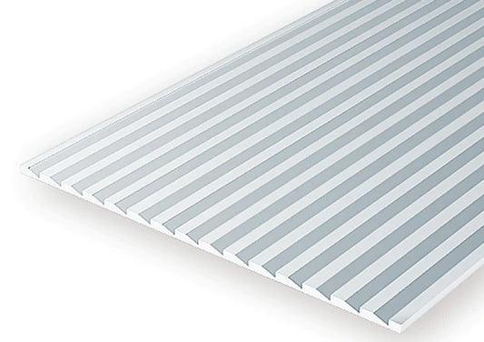 Evergreen White Polystyrene 0.060"(1.5mm) Novelty Siding 0.040" / 1.0mm x 35cm (1pce) 4062
