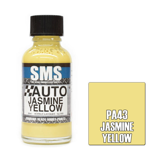 SMS Auto Colour Premium Acrylic Lacquer JASMINE YELLOW 30ml PA43