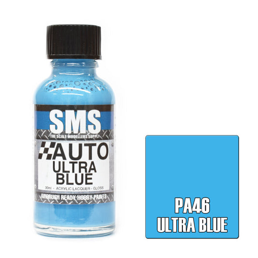SMS Auto Colour Premium Acrylic Lacquer ULTRA BLUE 30ml PA46