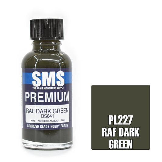 SMS Premium Acrylic Lacquer Colour RAF DARK GREEN PL227