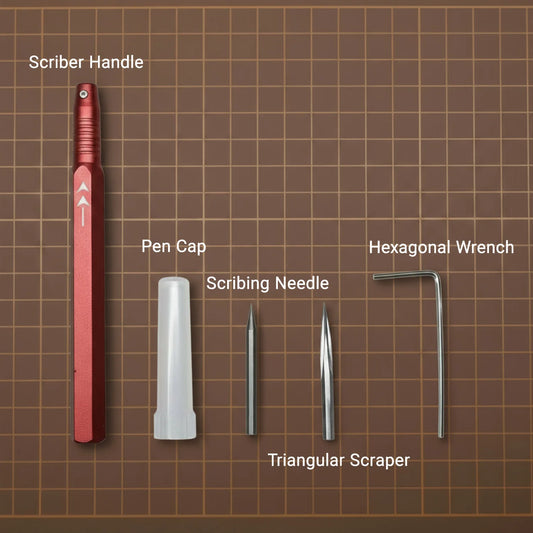 KSM Model Scriber Tool Set with 2 Scribing Tips MS109