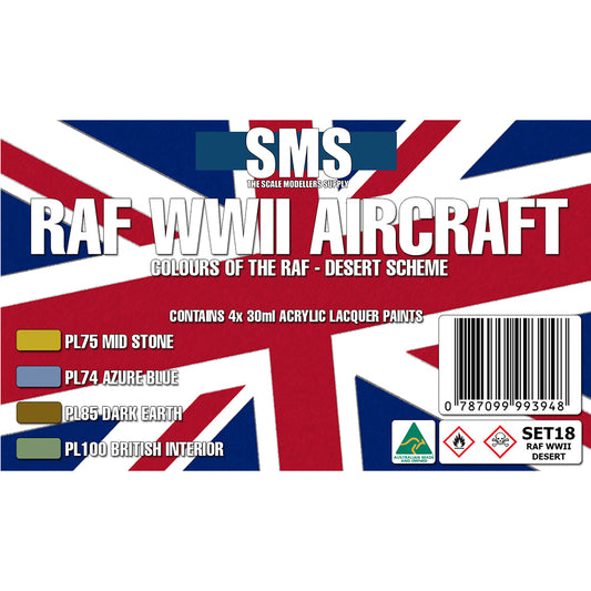 SMS RAF WWII Aircraft Desert Scheme Colour Set #1 SET18