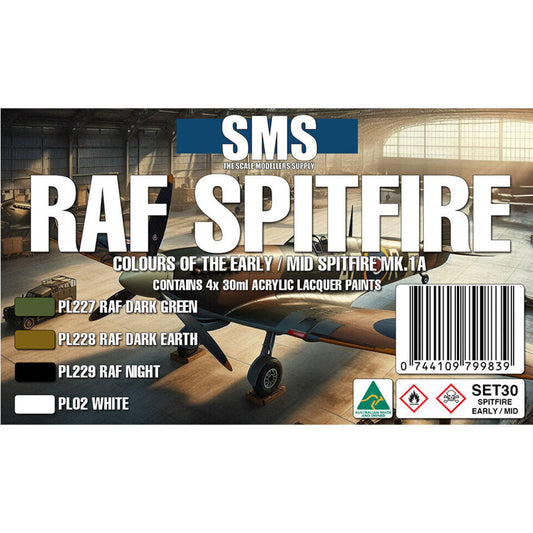 SMS Colour Set RAF SPITFIRE Mk.1a (EARLY/MID) Set 30