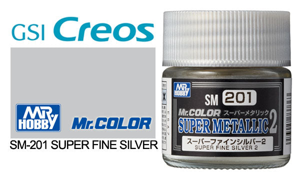 Mr Hobby (Gunze) Mr Color Super Metallic 2 SUPER FINE SILVER 2 10ml SM201