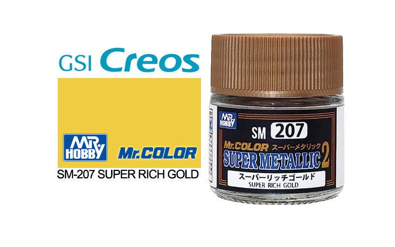 Mr Hobby (Gunze) Mr Color Super Metallic 2 SUPER RICH GOLD 10ml SM207