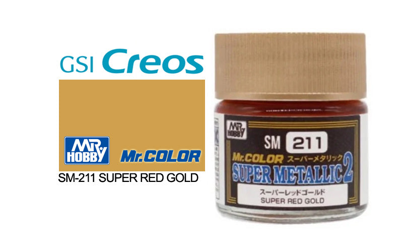 Mr Hobby (Gunze) Mr Color Super Metallic 2 SUPER RED GOLD 10ml SM211