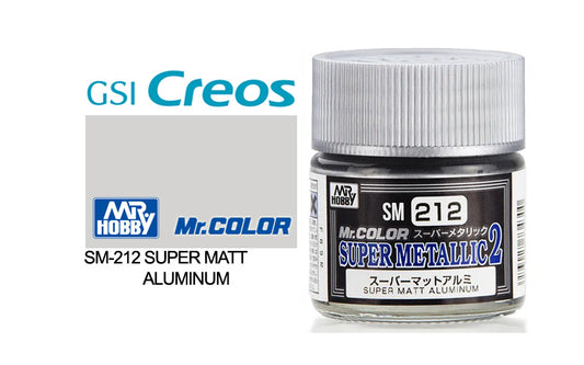 Mr Hobby (Gunze) Mr Color Super Metallic 2 SUPER MATT ALUMINIUM 10ml SM212