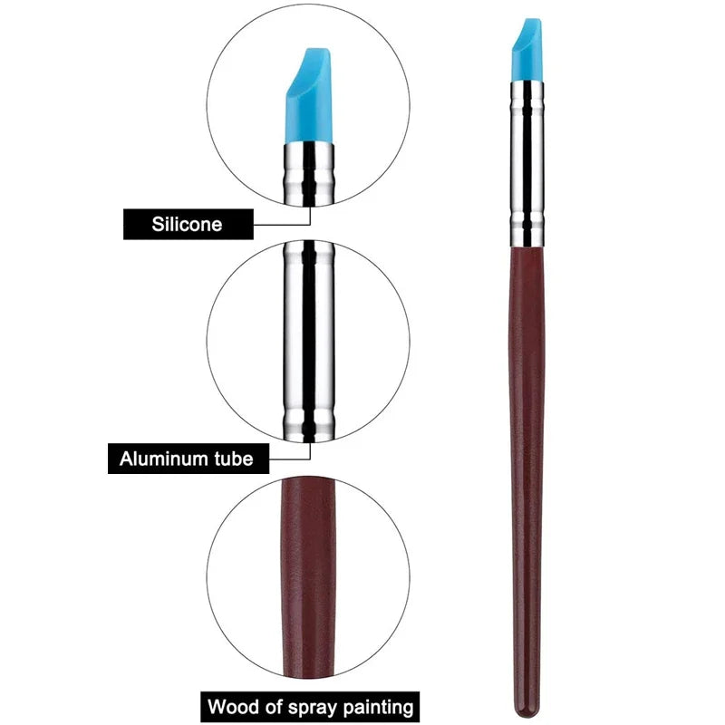 KSM Silicone Brush Modelling/Clay Sculpting Tools (5pce) KSMSBS5