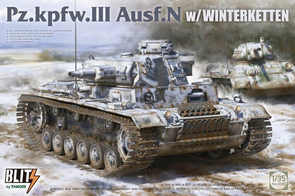 Takom 1/35 Pz.Kpfw.III Ausf.N w/ Winterketten 8011