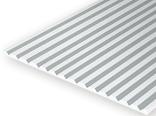 Evergreen White Polystyrene 0.025"(0.64mm) V Groove Siding 0.020" / 0.50mm x 35cm (1pce) 2025