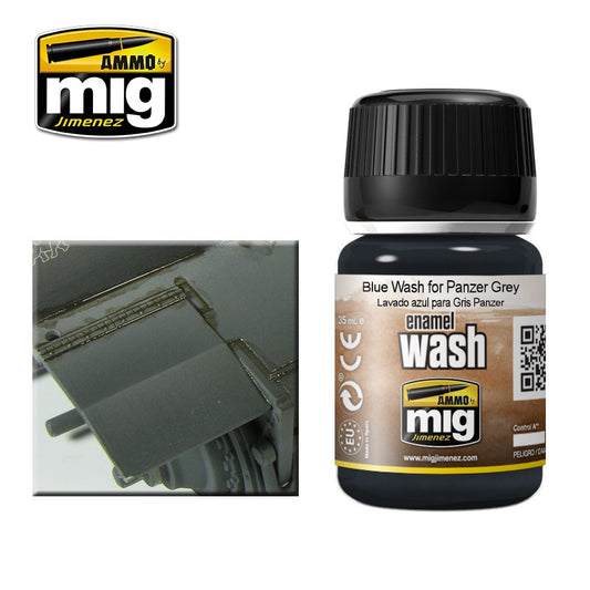 AMMO Enamel Washes BLUE WASH for PANZER GREY 35ml AMIG1006