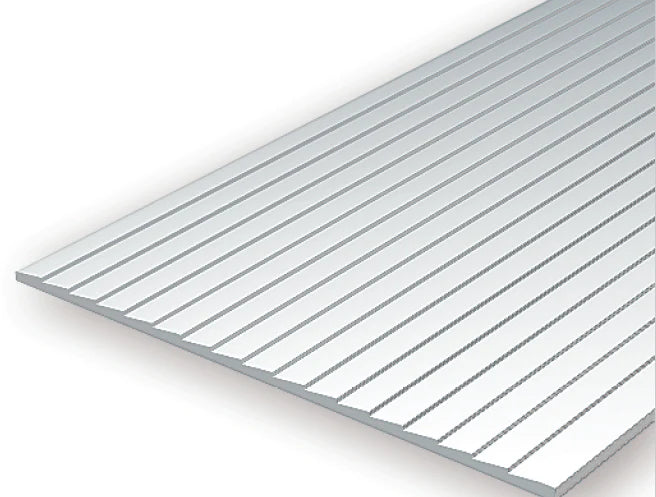Evergreen White Polystyrene 0.030"(0.75mm) Clapboard Siding 0.040" / 1.0mm x 35cm (1pce) 4031