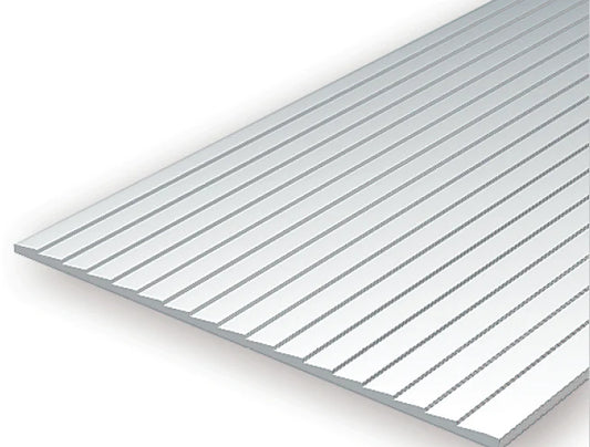 Evergreen White Polystyrene 0.030"(0.75mm) Clapboard Siding 0.040" / 1.0mm x 35cm (1pce) 4031