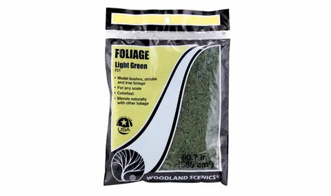Woodland Scenics Foliage LIGHT GREEN (Bag) WS-F51
