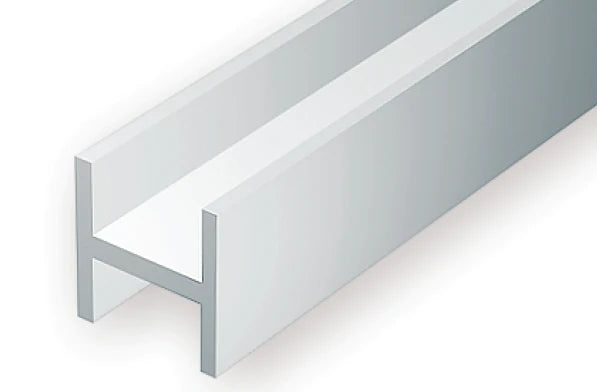 Evergreen White Polystyrene H-Beam 0.080" / 2.0mm x 35cm (4pce) 282