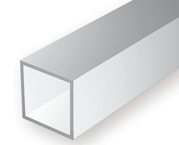 Evergreen White Polystyrene Square Tube 0.250" (1/4) / 6.3mm x 35cm (2pce) 254