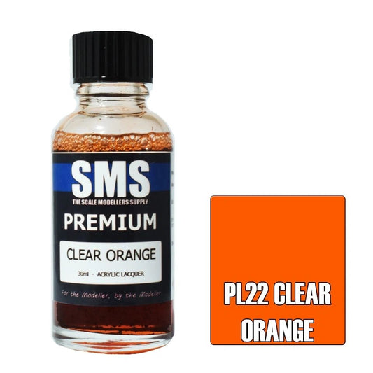SMS Premium Acrylic Lacquer Colour Clear Orange PL22