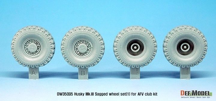 Def Model 1/35 Husky MkIII Wheel set (sagged) for AFV Club kits