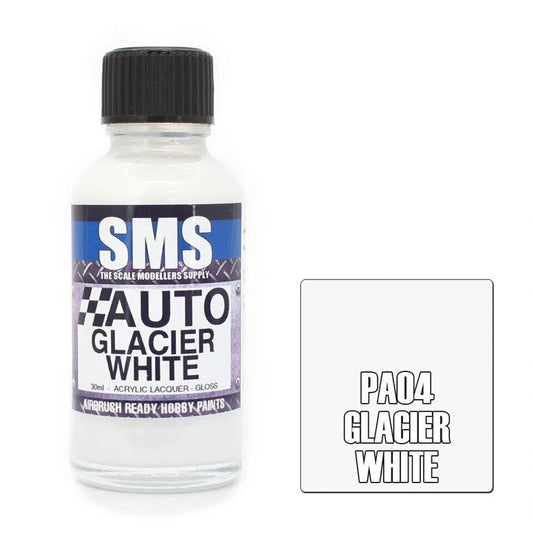 SMS Auto Colour Premium Acrylic Lacquer GLACIER WHITE PA04